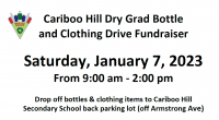 Bottle and Clothing Drive, Saturday January 7 Bag up your refundable empties and clothes and drop them off at Cariboo Hill on Saturday, Jan 7 between 9am and 2pm. Items […]