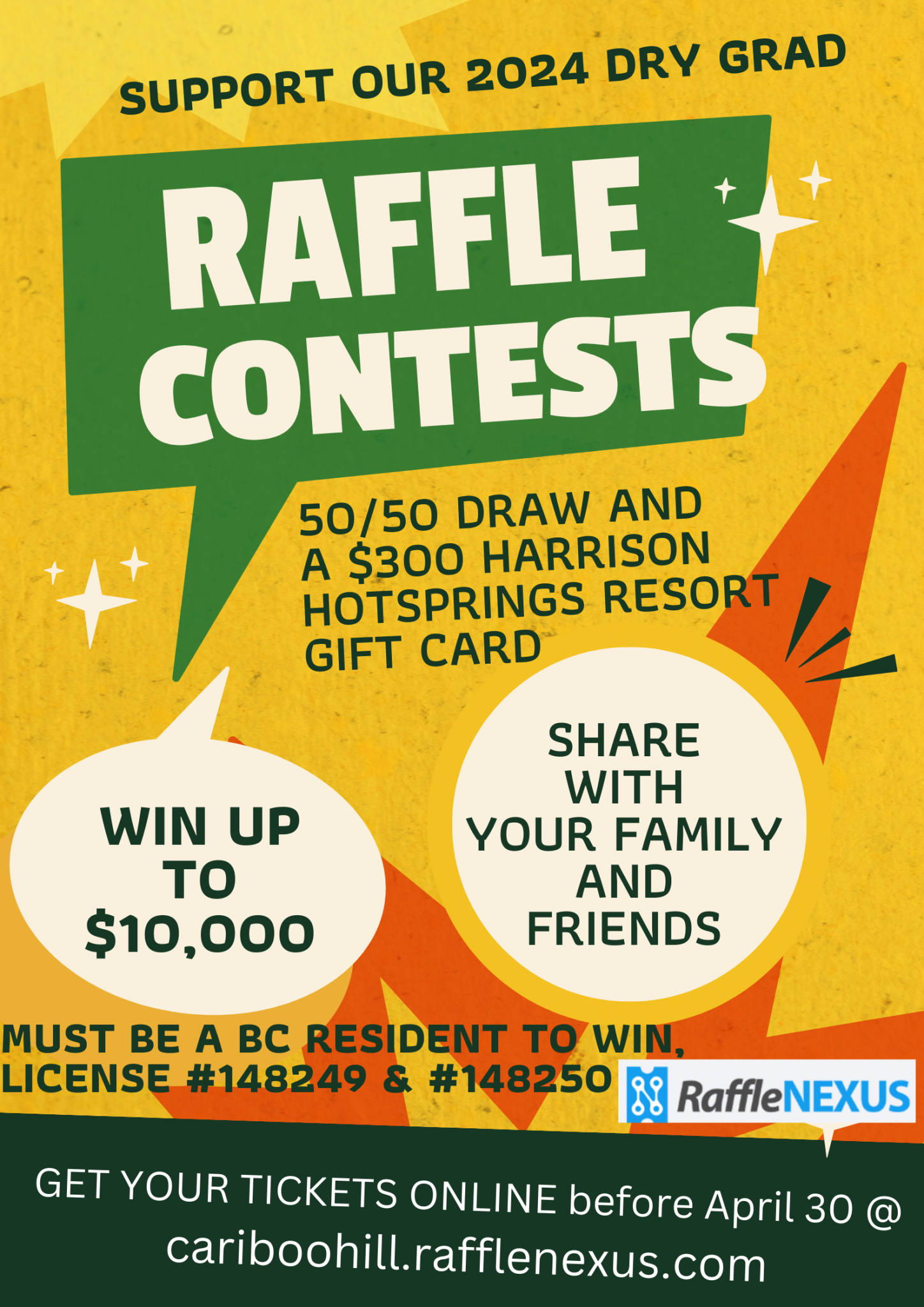 Matric Raffle 2024 Dry Grad Raffle Contest | École Cariboo Hill Secondary School
