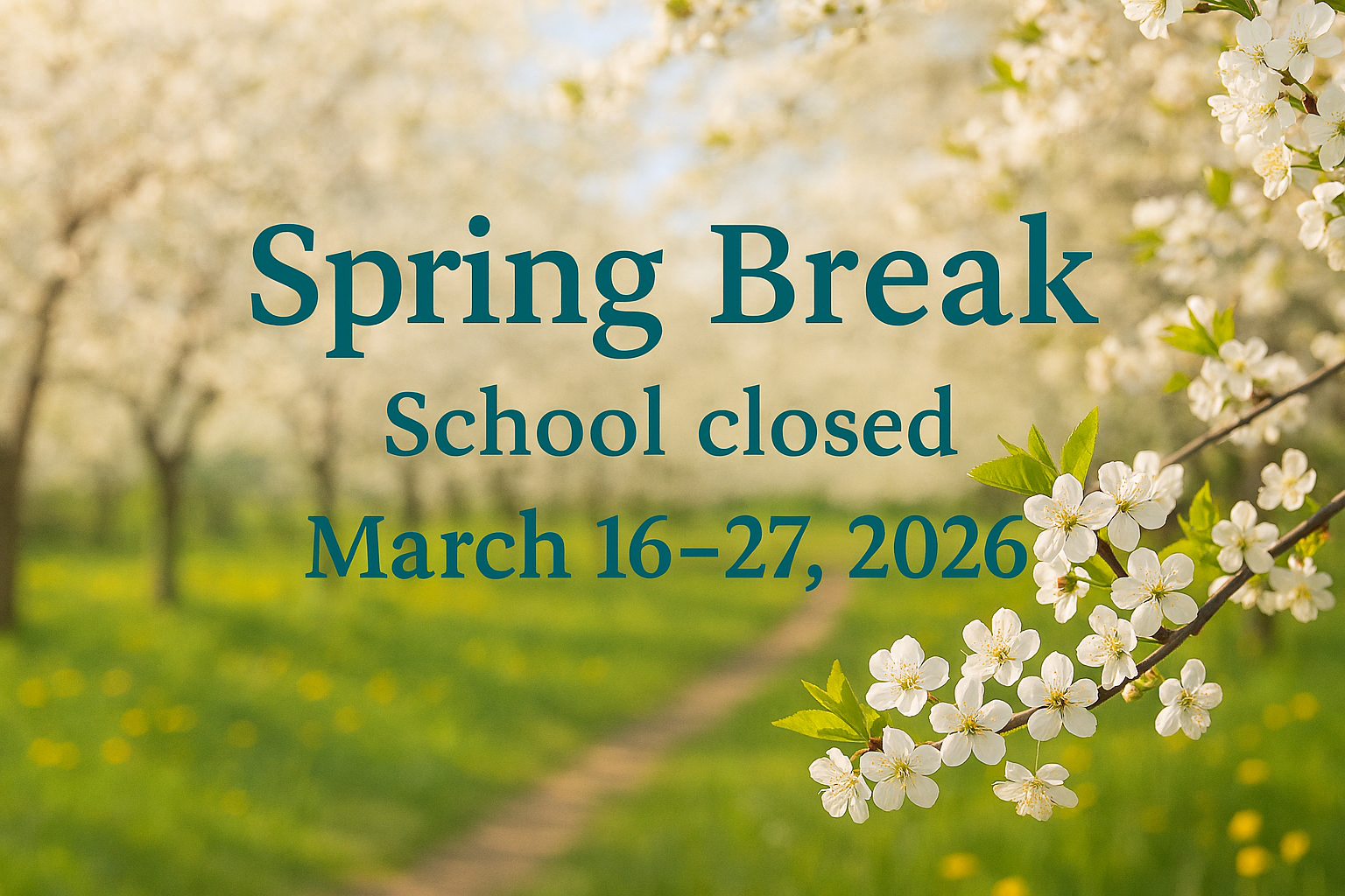 Spring Break – School is closed – March 13 – 27, 2026 | École Cariboo ...